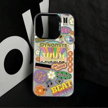 Funda de teléfono compatible con Kpop Boy Group B-BT-S para 16, 15, 14, 13, 12, 11 Pro, X, XR, XS, 8, Plus, con una parte posterior mate resistente a los golpes.17  17promax - Negro - Ver 5