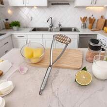 Potato MasherProfessional 188 Stainless Steel Potato Masher.Garlic Press Cooking And Kitchen Gadget.