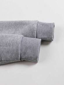 Cartoon Illustration Print Pattern Of Green Tractor - Casual Round Neck Hoodie, Comfortable Fabric, Suitable For Daily Wear And Running, Teenage Street Style, Fashionable Children's Sportswear, Comfortable Fit, Children's Clothing - 淺灰色 - 查看 4