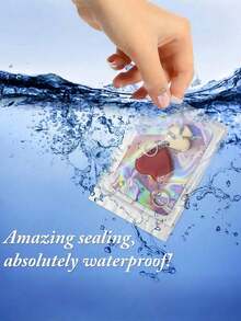 10/30/50/100pcs PVC Jewelry Storage Bag, Laser Transparent Sliver Packaging Bag,Sealable Bags For Packaging,Minimalist Solid Jewelry Bag For Bracelets, Home Gift For Valentine's Day - Blue - View 5