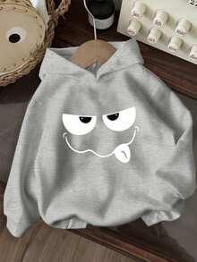 3pcs Tween Boy Funny Graphic Fleece Sweatshirt Set, Warm & Comfortable For Autumn/Winter - Grey - View 4