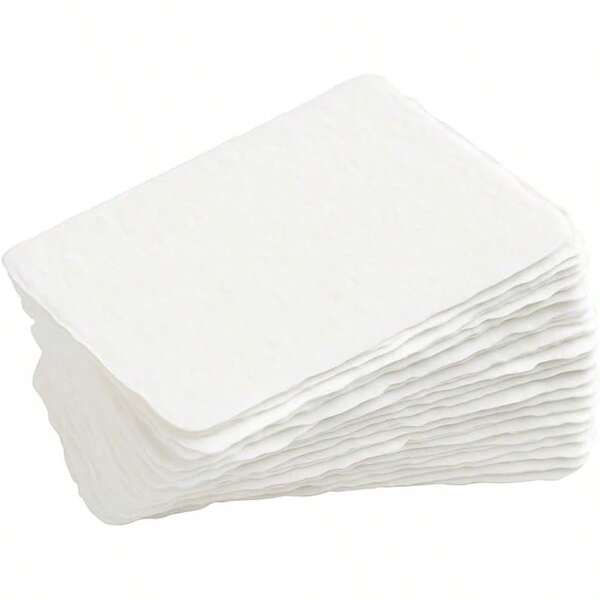 Handmade Cotton Paper With Deckle Edge  Cotton Rag Mixed Media Card Stock For Placecard Escort Vow Business 2x3 Inch A8 150gsm 50 Pack