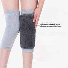 1 件羊毛护膝，加厚仿兔毛保暖护膝，适用于关节炎，骑行护膝 - 彩色 - 查看 6
