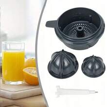4件套Thermomix TM5 TM6适用于梅山品橙汁柠檬分离手动榨汁机，包含滤篮和压力锥，可实现顺畅的混合效果 - 灰色 - 查看 2