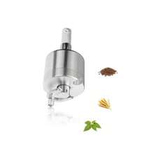 Compact Metal Powder Grinder Hand Mill With Glass Bottle For Spices Herbs And More Easy Grip Durable Design Precision Grinding Home Kitchen Essential Gift Ready