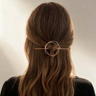 2 件装简约时尚不对称几何发夹，优雅百搭的女士发饰，时尚装饰品，可提升任何发型，适合日常佩戴、工作、约会和派对，爪夹式发夹