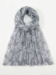 1pc Floral Print Casual Cute Party Polyester Scarf, All Season