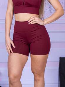 Women Sports Shorts - Burdeos - Ver 3