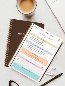 Trees Sổ nhật ký lòng biết ơn đầy màu sắc năm 2026, sổ tay 5 phút, nhật ký lòng biết ơn hàng ngày đơn giản không ghi ngày tháng để tìm kiếm hạnh phúc, chánh niệm và khẳng định tích cực, kèm theo nhãn dán chỉ mục đầy màu sắc, thích hợp cho công việc và gia đình, quà tặng cho bạn bè và gia đình. - Màu nâu  Mocha - Xem 8