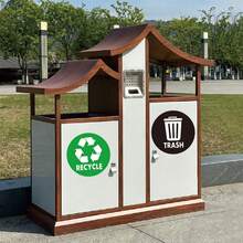 6 Stücke/Packung 5.59inch * 5.59inch Aufkleber für Mülltrennung, nicht klebend (wasserfest, schmutzabweisend, UV-beständig, reißfestes Material)