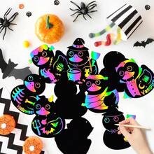 CY2CSIDE Halloween Duck Scratch Cards - 60PCS Halloween Duckies Ornament Scratch Card Set Duck Magic Arty Color Kit School Party Activity Party Favors - Vịt Halloween - Xem 6