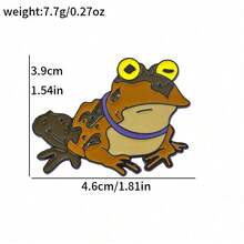 1 Pc Fantasy Cartoon Animal Brooch Classic Frog Shaped Enamel Pin Backpack Clothing Jewelry Metal Badge Accessories A Gift For Friends