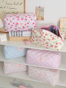 1Pc Cute Strawberry Pattern Print Hair Dryer Storage Bags Hair Curler Storage Bags For Travel Portable Hair Dryer Storage Bag Multifunctional Cosmetic Bag Cosmetic Storage,Hair Care Essential Oil Storage Bag ,Travel Toiletry Bag Handbag Dustproof Large Capacity Electric Curling Wand Straight Plate Clip Protective Cover Hair Dryer Storage Travel Essentials - 彩色 - 查看 3