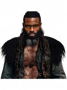 1pc Unisex Viking Fur Cape, Medieval Faux Fur Cloak, Renaissance Costume - Multicolor - View 9
