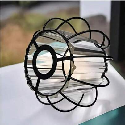 1 pièce Abat-jour de luxe étincelant ! Abat-jour en cristal moderne, convient pour le salon, la chambre à coucher et la salle de bain. Suspension en cristal transparent avec des lignes géométriques, diffusant une lumière rêveuse et scintillante (Abat-jour uniquement, sans source lumineuse !)