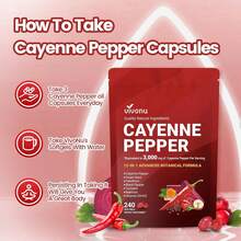 Cayenne Pepper Softgels Supplement – 12-In-1 Botanical Formula With Vitamin E, D3 + K2, Grape Seed, Hawthorn Berry, Beetroot, Berberine & Turmeric – Supports Circulation, Heart & Vascular Wellness – 240 Softgels (80-Day Supply) - Pack of 1 - 查看 2