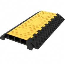Cable Protection Ramp 1 Piece 3-Way Floor Raceway 7.2x6 Cm Cable Protector Rubber And PVC Load Capacity 2994 Kg Floor Covers For Cables Black And Yellow - 1 Pieza - 查看 8