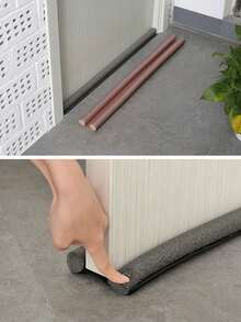 Tira de Sellado de Puerta - 1 Pieza, Bordes a Prueba de Viento, Sonido y Golpes, Protección Contra Polvo e Insectos, Fácil Instalación sin Adhesivo, Diseño Redondo y Resistente. - Color aleatorio - Ver 4