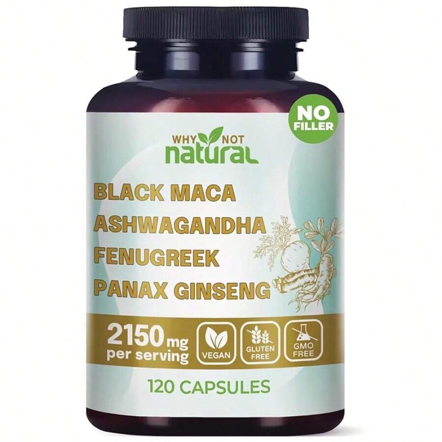 4-In-1 Herbal Blend Capsules (Maca . Ashwagandha . Fenugreek . Ginseng) - 1bottle - View 1