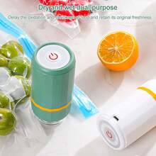 RAF USB充电式手持真空封口机，便携式迷你真空封口机，适用于低温慢煮和食品储存，电池容量：500mAh，情人节和圣诞节食品特惠 - 彩色 - 查看 2