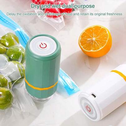 RAF USB充电式手持真空封口机，便携式迷你真空封口机，适用于低温慢煮和食品储存，电池容量：500mAh，情人节和圣诞节食品特惠