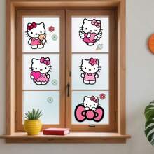 1 miếng dán tường Sanrio Hello Kitty, miếng dán tường, miếng dán cửa sổ, miếng dán DIY có thể tháo rời, thích hợp để trang trí tường phòng ở, trang trí cửa sổ kính, tủ lạnh, trang trí cửa sổ ô tô, trang trí tường phòng trò chơi - Nhiều màu - Xem 8