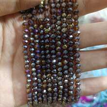 10 Strands Shiny 4mm Glass Beads/Holiday Beads/Austrian Glass Beads/Glass Rondelle Beads/Crystal Spacer Beads For Bracelet/Necklace/Anklet/Earrings Jewelry Makings/DIY Loose Beads - Multicolor - View 25