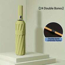 24 伞骨全自动雨伞，适用于学校、办公室、家庭、旅行男孩情人节心形情人节