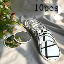 10 piezas de espejos de mano de alta definición, espejos de maquillaje de viaje, mini espejos de maquillaje, espejos decorativos para mujeres, espejos compactos diseñados cuidadosamente, espejos de tocador, espejos redondos, diseño elegante, espejos hechos a mano, espejos portátiles, espejos plegables, espejos para mujeres, entusiastas del maquillaje