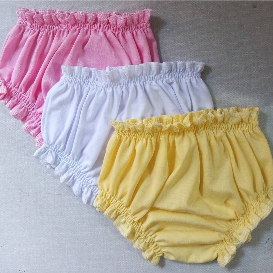 KIT WITH 3 Baby Diaper Cover Panties In COTTON MESH, - Size G - 9 đến 18 tháng Nhiều loại - Xem 1