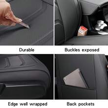 Custom Fit For CRV Car Seat Covers Fit For CRV With Faux Leather(Full Set) - 酒紅色 - 查看 7