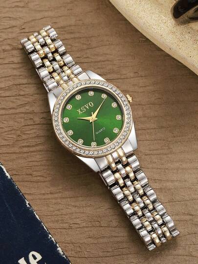 1 Stück luxuriöse, elegante hochwertige Quarzuhr für Damen mit Edelstahlarmband und Sternenhimmel-Motiv, geeignet für den täglichen Gebrauch, Geburtstag, Geschenk für Frauen, Jahrestag, Halloween, ohne Geschenkbox