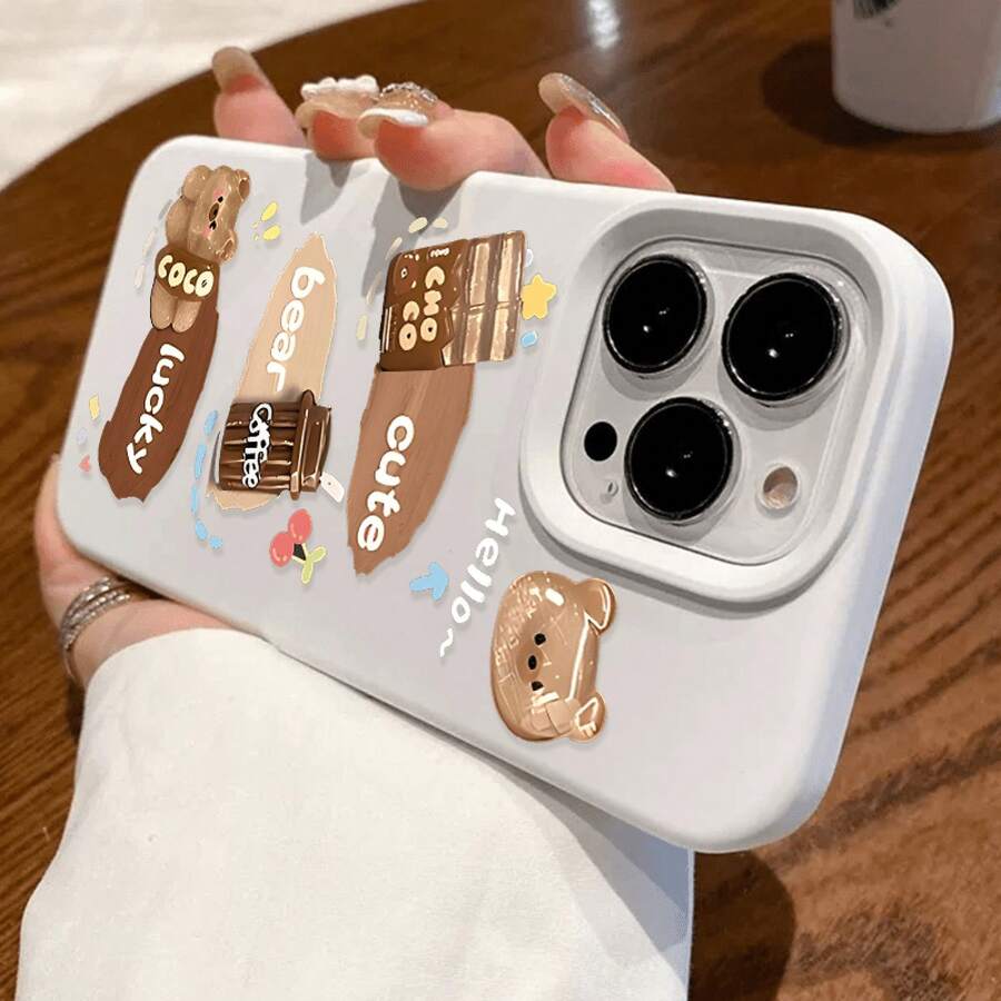 Funda protectora suave de alta calidad con orificios grandes, compatible con los modelos phone 17, 16, 15, 14, 13, 12 y 11 Plus Pro. Disponible en negro clásico, morado, gris y blanco. Ideal para Halloween y Acción de Gracias. - Blanco - Ver 1