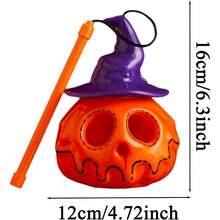 Calabaza Iluminada de Halloween Decoracin De Linternas Calabaza Esqueleto Decorativa Luces Espeluznantes Accesorios Para Fotos Decoracin Halloween Para Interior Jardn Csped Porche Casa De - Nueva linterna de calabaza esquelética estilo B - Ver 6