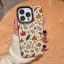Funda protectora de alta calidad con orificios grandes, compatible con los modelos 17, 16, 15, 14, 13, 12 y 11 Plus Pro. Colores: negro clásico, morado, gris y blanco. Funda protectora suave. Ideal para Halloween y Acción de Gracias. QY2, Festivo, Protector - Negro - Ver 4