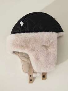 Soft Thick Women's Earflap Hat, Warm Windproof Cycling Cap, Fashion Versatile, Autumn/Winter