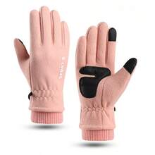Women's Winter Ski Gloves Men Cycling Bike Gloves Thermal Polar Fleece Gloves Cold Wind Waterproof TouchScreen Warm Skiing Mitten