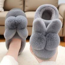 Plüsch Hausschuhe, geschlossene Zehenpartie, dicke Sohle, warm, geeignet für Studentenwohnheime, Paare, Herren und Damen, bequeme Schlüpf-Hausschuhe