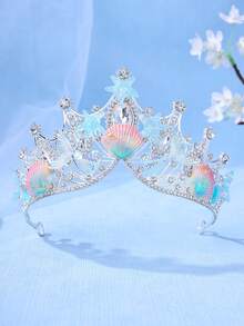1pc Elegant Women's Crown, Multicolor Starfish, Seashell, Mermaid Tail Design Shiny Crown Bridal Wedding Headpiece, Princess Headband,Gifts,Travel,Gifts For Women,Hair Stuff,Stocking Stuffers,Stocking Stuffers,Stocking Fillers,Stocking Stuffers For Women,Stocking Fillers Women,Christmas Gifts,Gifts,Christmas Stocking Fillers,Gifts For Women,Gift,Christmas Gift,Stocking Stuffers For Adults,Stocking Fillers For Adult,Hair Stuff,Women's Accessories,Stocking Stuffer,Coming-Of-Age Hair Accessory,Christmas Hair Accessories,Gift Ideas For Women,Beauty Stocking Fillers,Christmas Gifts For Women - Nhiều màu - Xem 1
