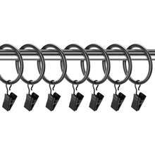 20PCS Metal Curtain Rings With Clips Rustproof Curtain Rings Window Curtain Ring 1.26 Inner Diameter - Black - View 6