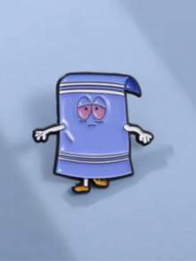 Pin Toallin de Acero Inoxidable broche - azul real - Ver 1