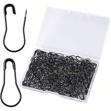 Black Bulb Pins 0.8 Safety Bulb Pin, Gourd Safety Pin Metal Calabash Clothing Pins Knitting And Project Project, Home Accessories 200pcs - Đen + 200 - Xem 1