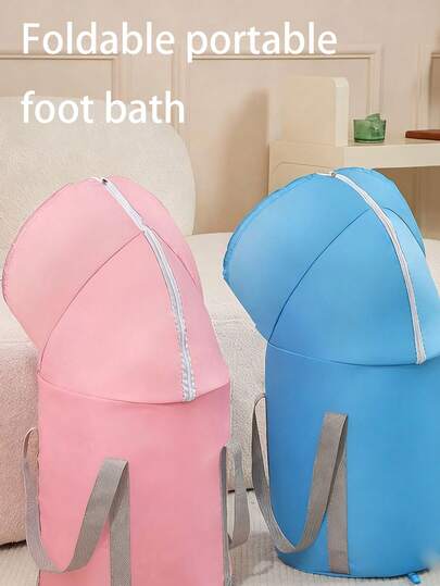 1 Stück tragbarer, faltbarer Fußbadeeimer, tiefer Eimer bis über die Wade, Isolationseimer für den Schlafsaal, Fußbadeeimer bis über das Knie, Haushalt