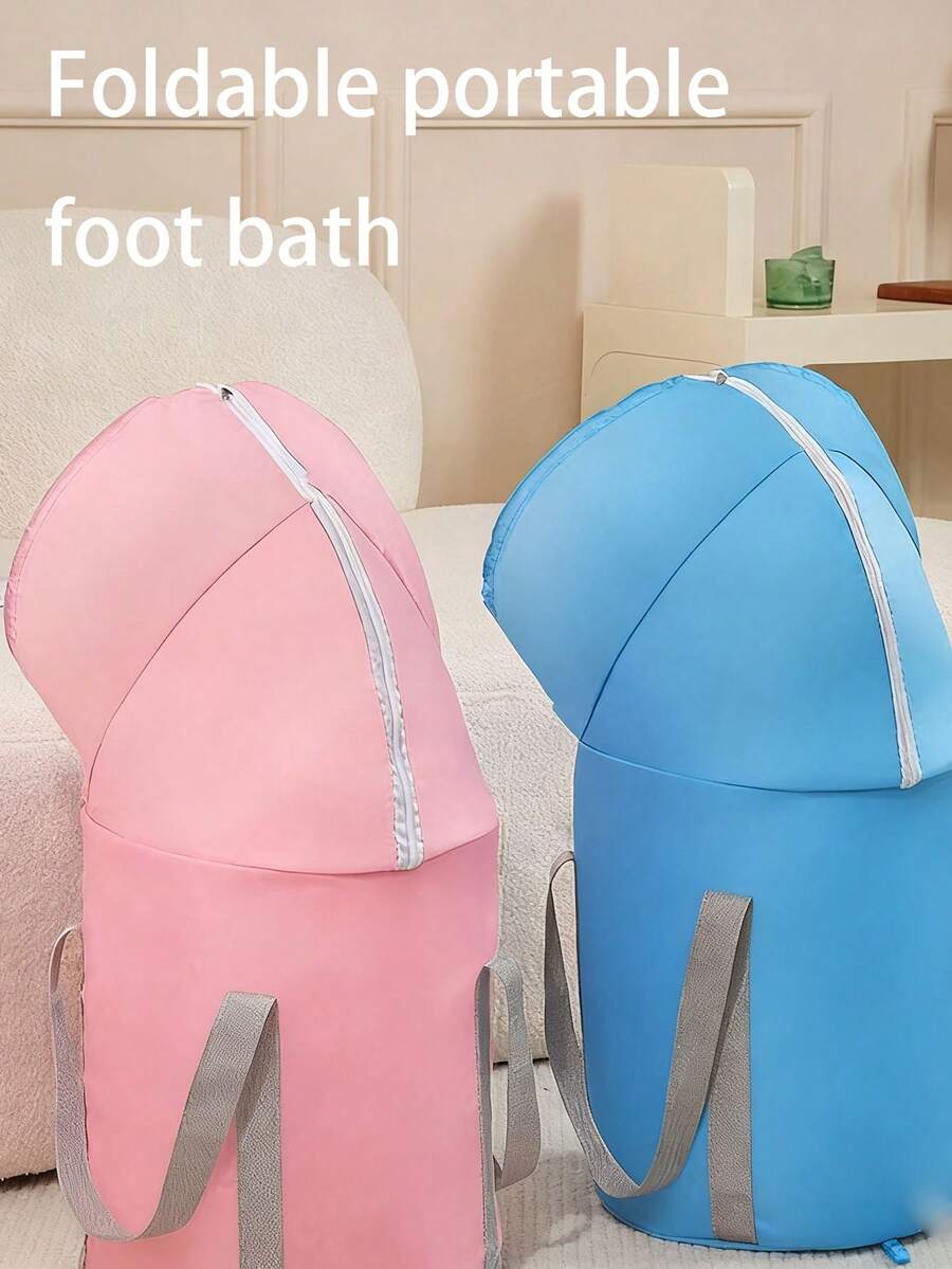 1 Stück tragbarer, faltbarer Fußbadeeimer, tiefer Eimer bis über die Wade, Isolationseimer für den Schlafsaal, Fußbadeeimer bis über das Knie, Haushalt