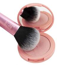 Mini Multitask Makeup Brush For Blush Bronzer And Powder Face Brush With Custom Cut Synthetic Bristles For Loose And Pressed Powder Travel Sized Vegan And CrueltyFree 1 Count Halloween Festival Party Cosplay, Travel, Travel Essential, Valentine's Day, Cheap, Travel Makeup Brush, Gifts For Women, Makeup Artist, Professional Complete Makeup Kit - Multicoloured - View 6