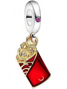 Jewelry Movie Heros Character Charms Women Bracelets And In 925 Sterling Silver,Mother's Day Birthday - 雙色紅色信封吊飾 - 查看 1