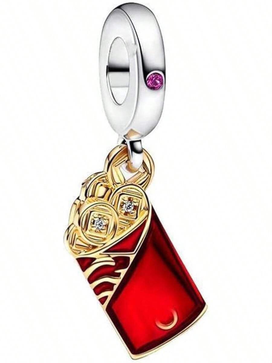 Jewelry Movie Heros Character Charms Women Bracelets And In 925 Sterling Silver,Mother's Day Birthday - 雙色紅色信封吊飾 - 查看 1