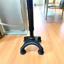 Bastón 2 En 1 Base Intercambiable De 4 Apoyos A 1 Apoyo Ligero y Practico Mango: Ergonómico tipo alemán para mejor agarre. - Bronce - Ver 6