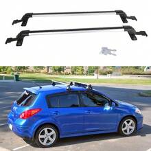 Versa Bare Roof Rack Crossbars Luggage Kayak Cargo Carriers + Lock - 1 - View 1