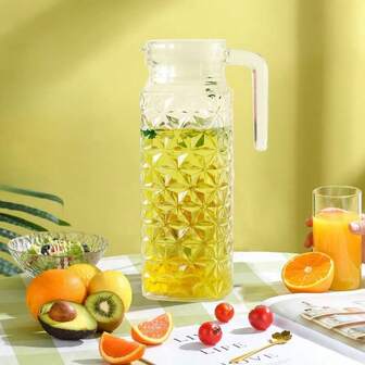 High Quality Plastic Pot With Lid: Very Suitable For Lemonade, Iced Tea, Etc. Large Capacity, Durable, Suitable For Homes, Kitchens, And Entertainment Venues, Perfect For Providing Refreshing Drinks During Gatherings, Dinners, Or Daily Use